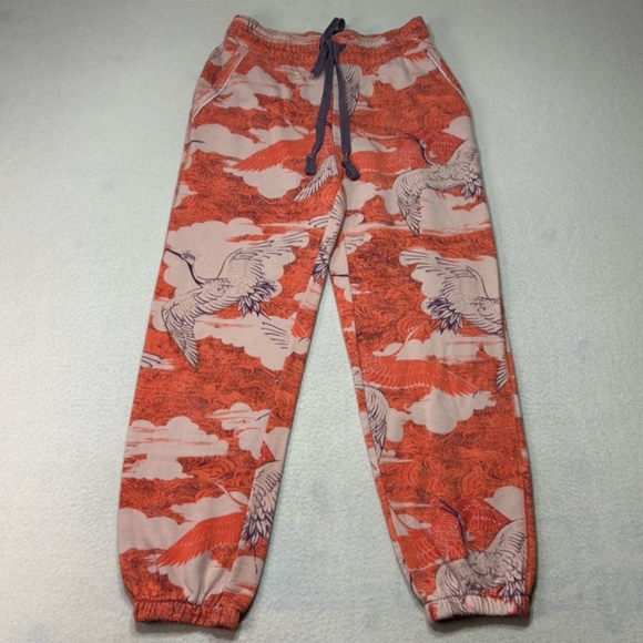 Anthropologie Dailey Practice Camilla knit jogger sweatpants cranebird print. XS - Picture 7 of 13